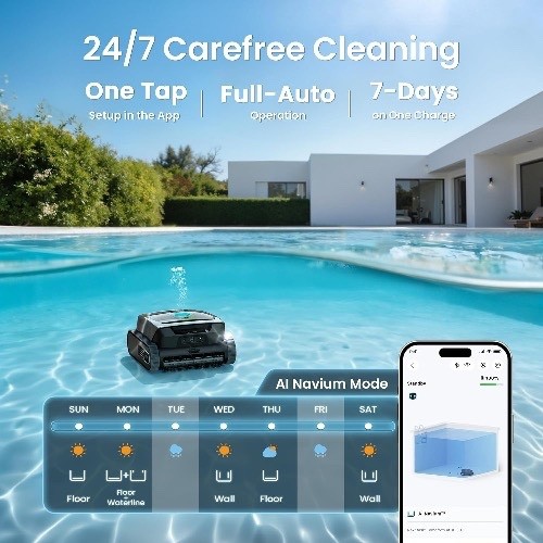 NEW Scuba V3 AI Vision Cordless Robotic Pool Cleaner, 10X Faster Pool Cleaning