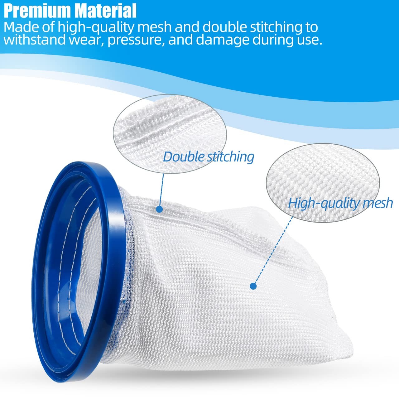 2-Pack Pool Vacuum Cleaner Reusable Filter Bag for Blaster Water Tech…