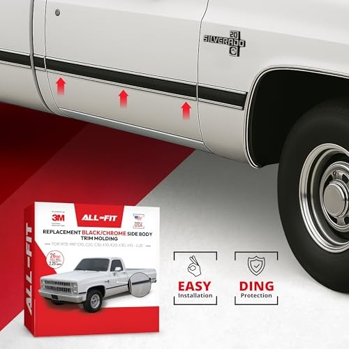 Replacement SB – Square Body Side Molding Square Body Trim Black (73-87)