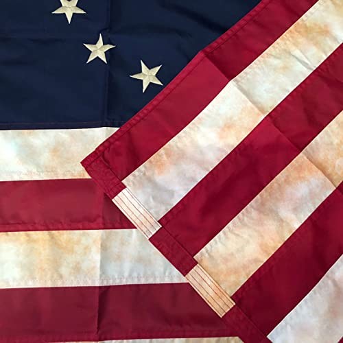Historical Betsy Ross Flag 3×5 foot | Heavy Duty Heritage Tea Stained