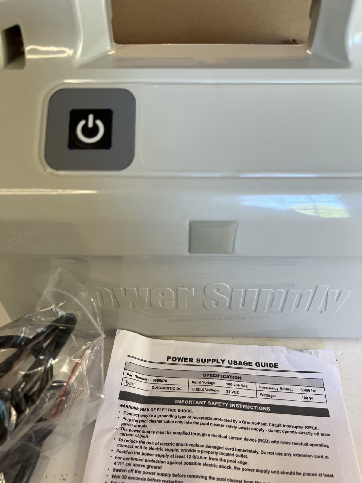 New 9995670-US-ASSY Basic Power Supply Replacement, Maytronics Dolphin 3001 DX5
