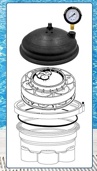 Water Valve Top Dome Gauge for Paramount PCC 2000 Cyclean Pool Valet PV3 Vantage