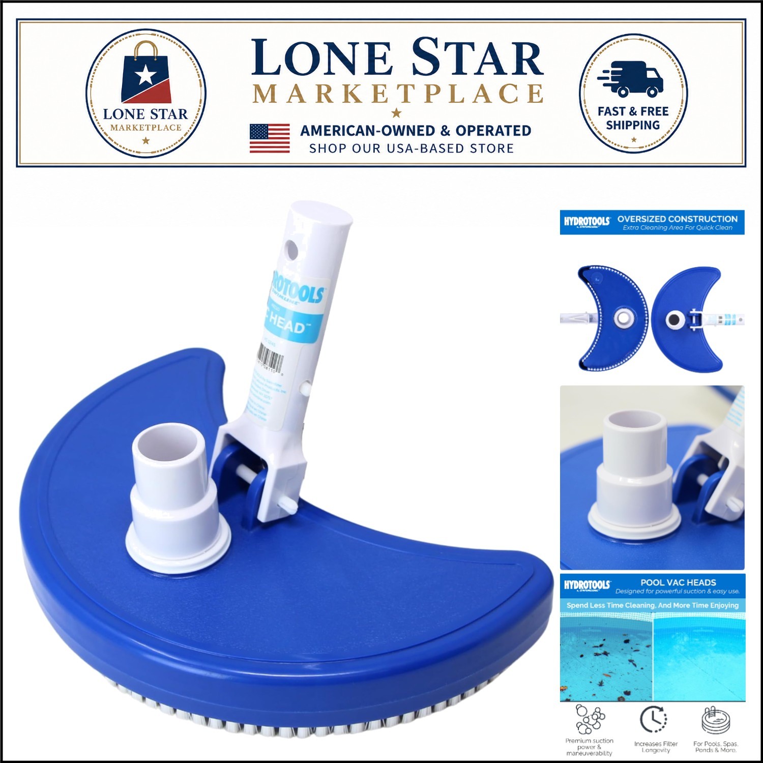 High-Performance Weighted Pool Vacuum Head – Swivel Design for Easy Maneuvering