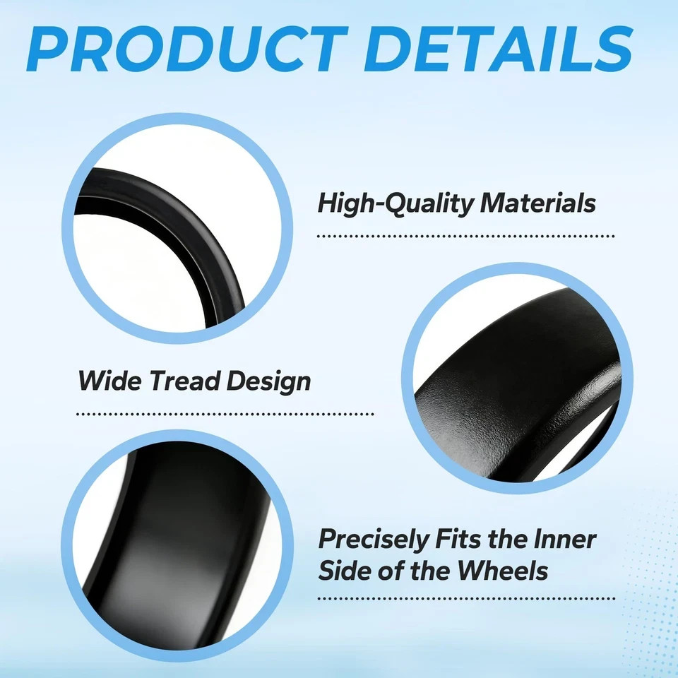 Pool Cleaner Tires 48-232 WideTrax Tire Compatible with Zodiac Polaris Black …