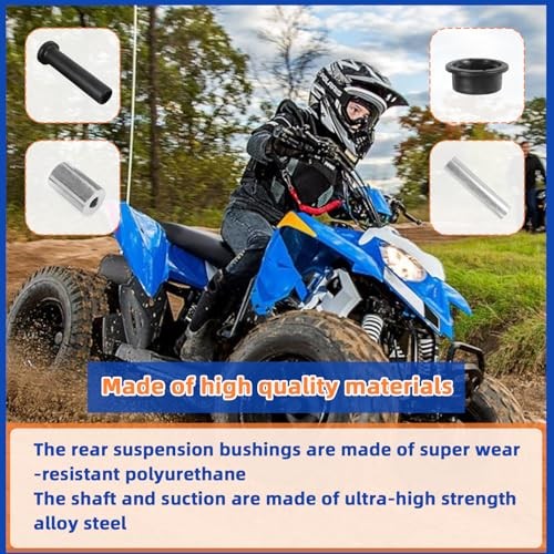 Rear Left & Right A-Arm Bushing Shafts Blots Kit Compatible with Polaris