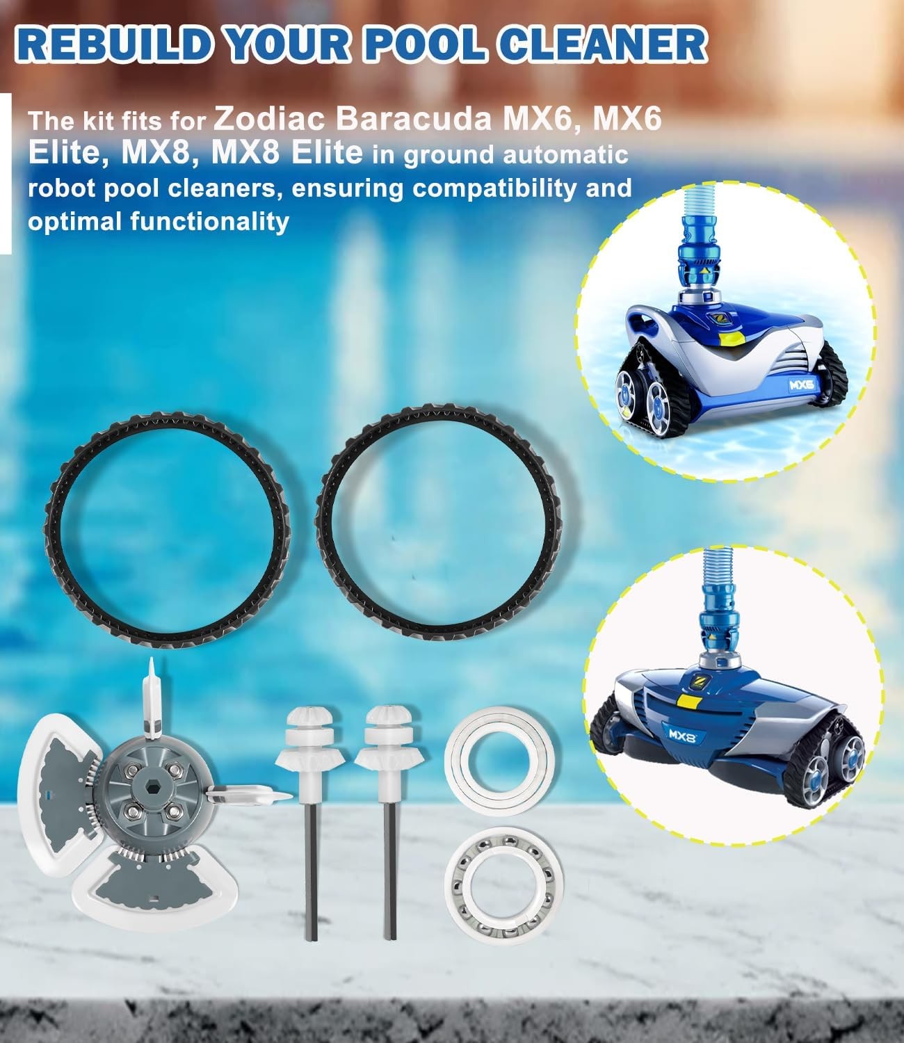 Tune Up Kit for Zodiac Baracuda MX6, MX6 Elite, MX8, MX8 Elite Pool Cleaner