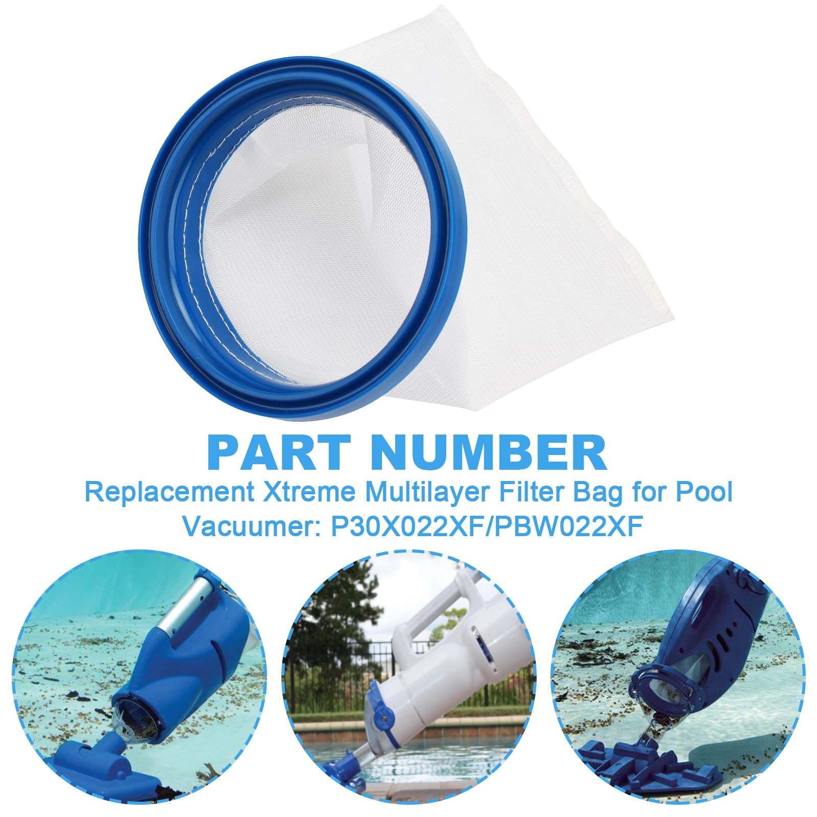 Pool Vacuum Bag (4 Pcs) Fits for Catfish Ultra, iVac 250, iVAC C2, Max, Volt …