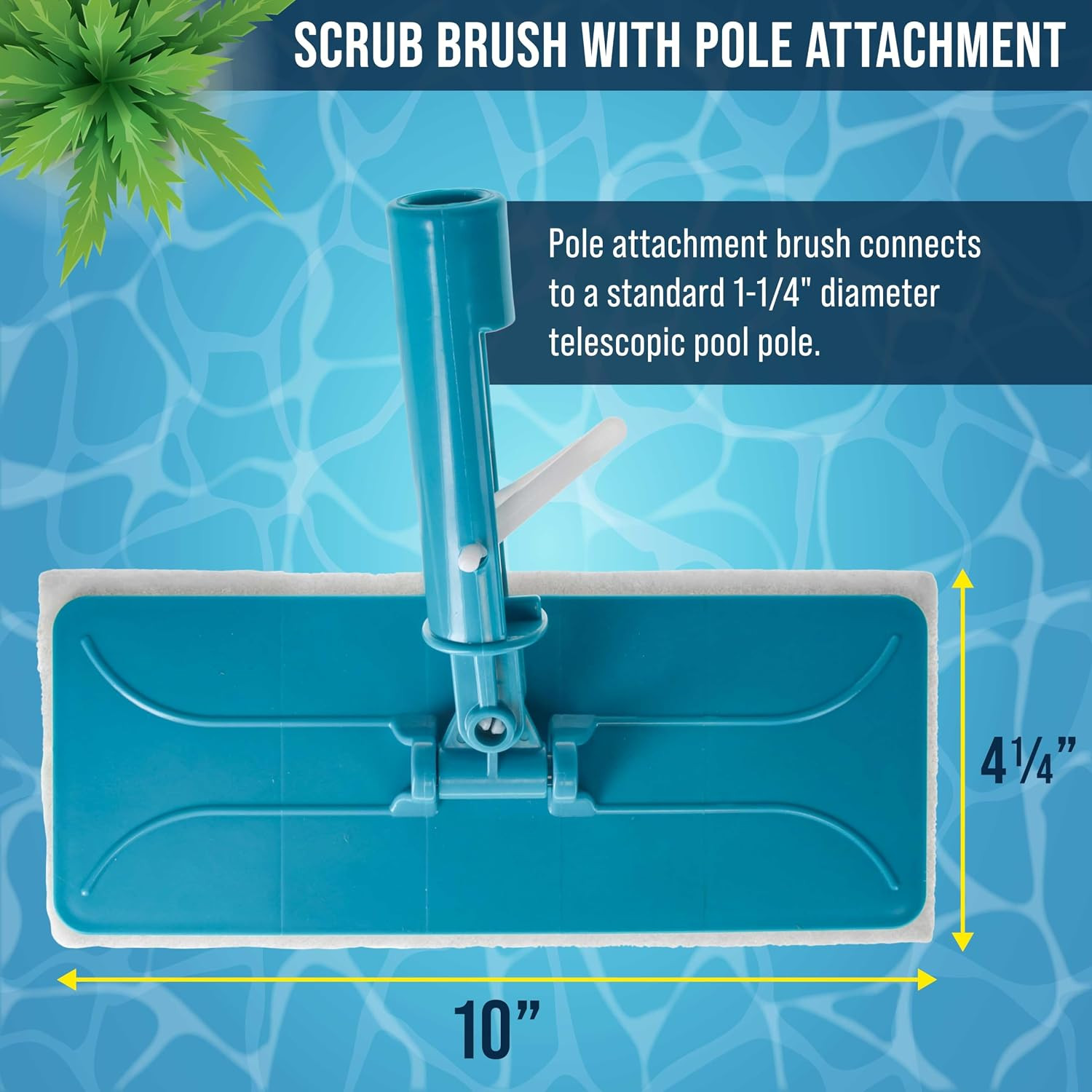 Hand-Held and Pool Pole Attachment Scrub Brushes – Surface Scrubbing Scouring Sp
