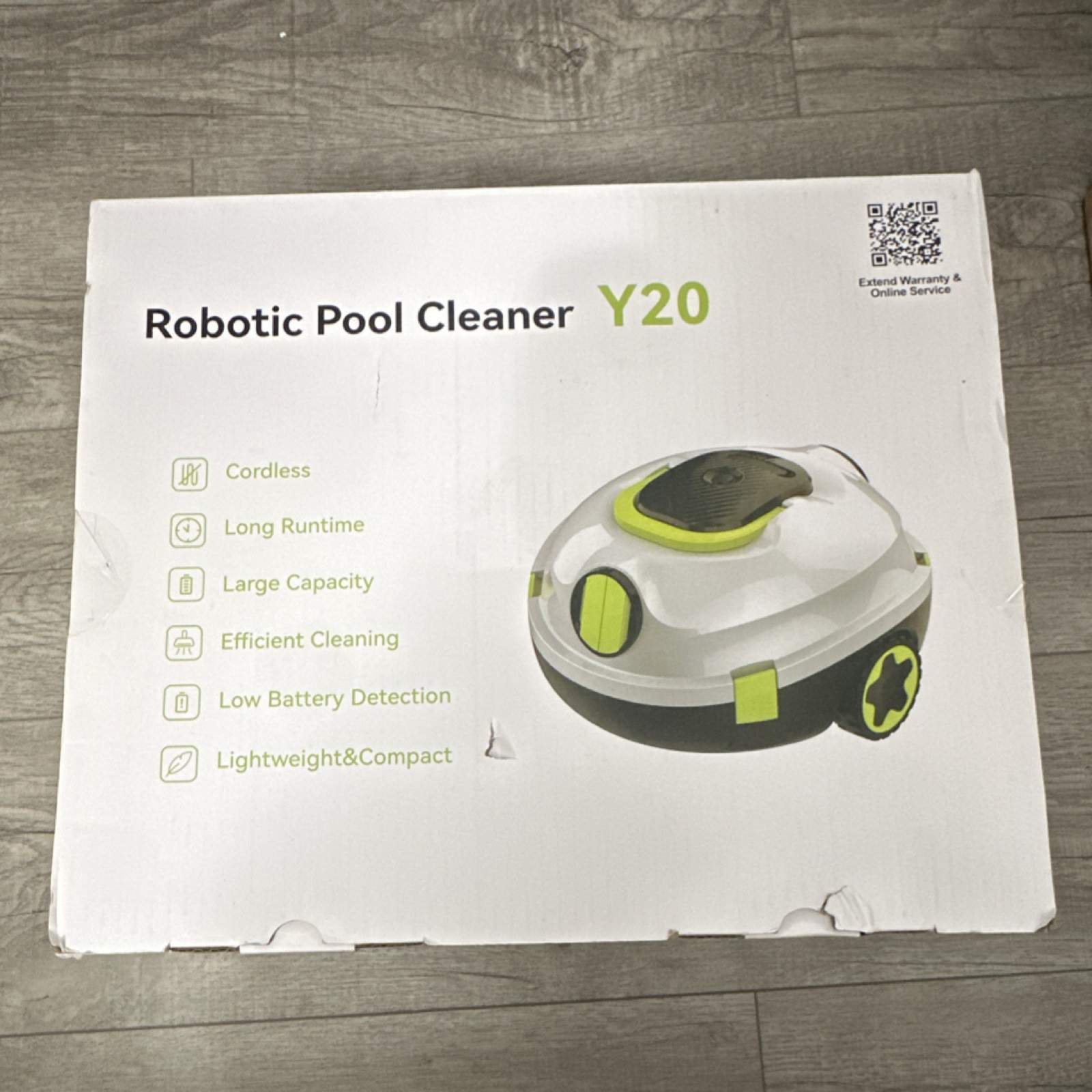 Y20 Cordless Robotic Pool Cleaner 50W 30V Efficient Cleaning Large Capacity