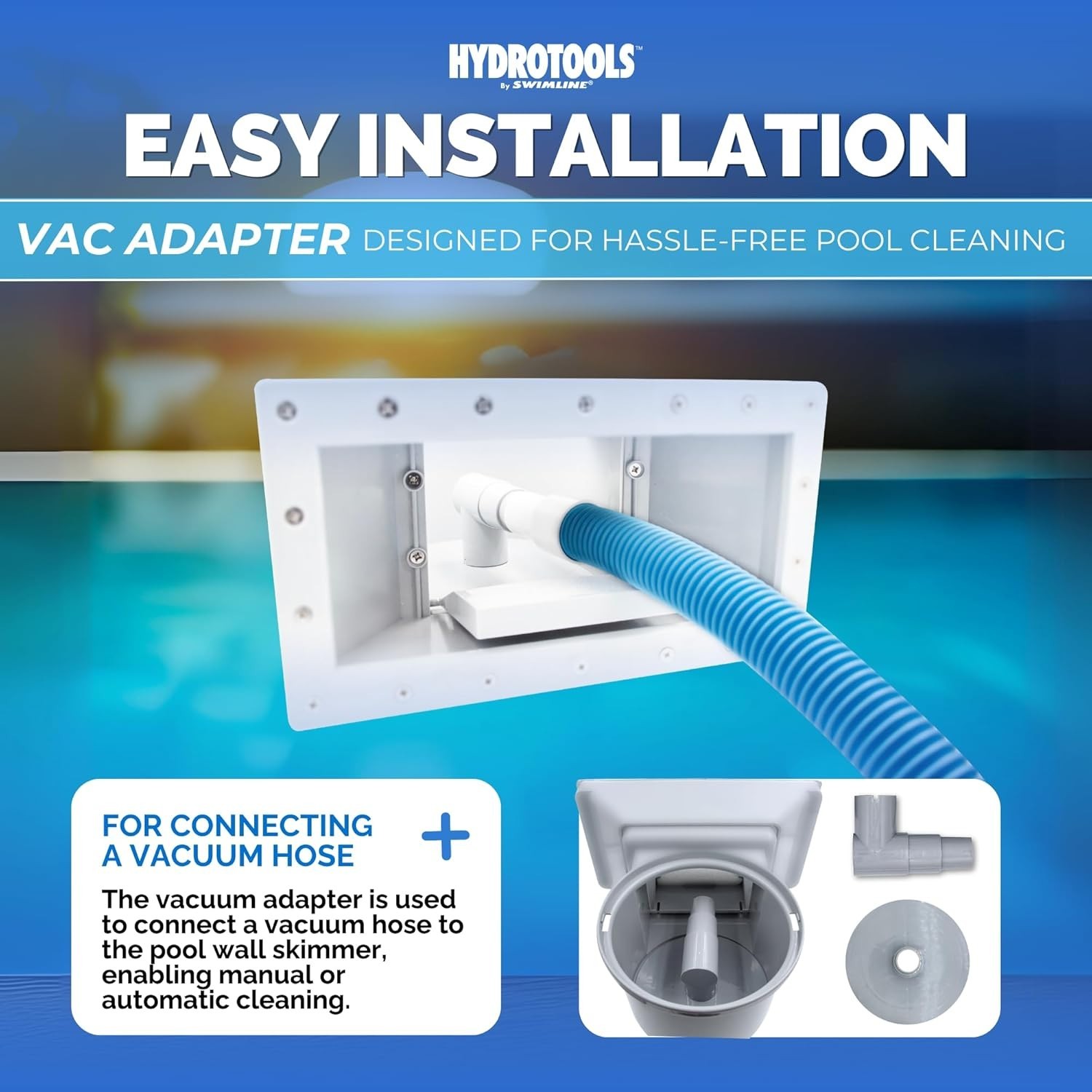 Wide Mouth Pool Skimmer Kit ABS Durable Easy Install Snap Weir Above Ground