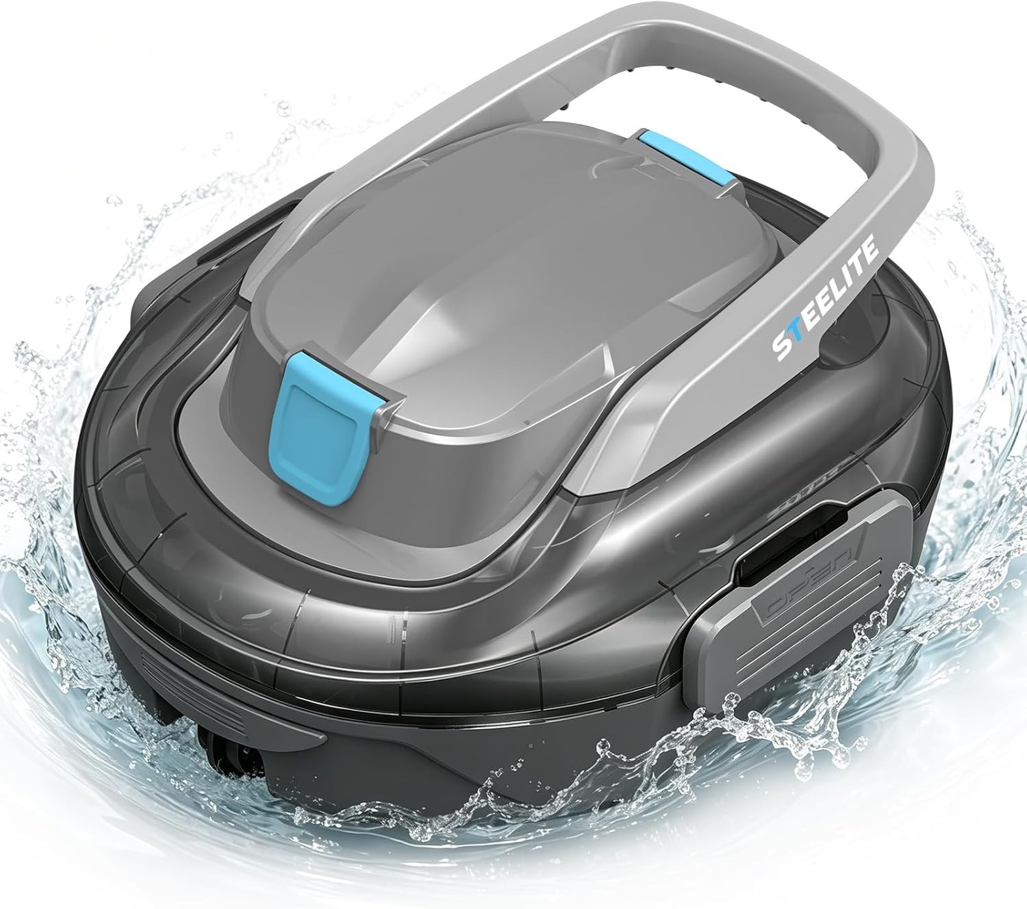 Cordless Robotic Pool Cleaner S7 with Dual Motors 120 Min Runtime Gray