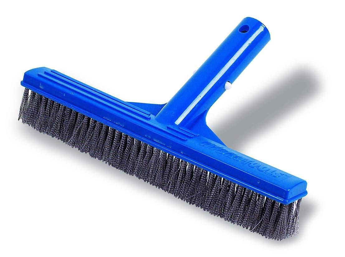 10 Inch Heavy Duty Swimming Pool Brush with Wire Bristle for Walls Tiles Floors