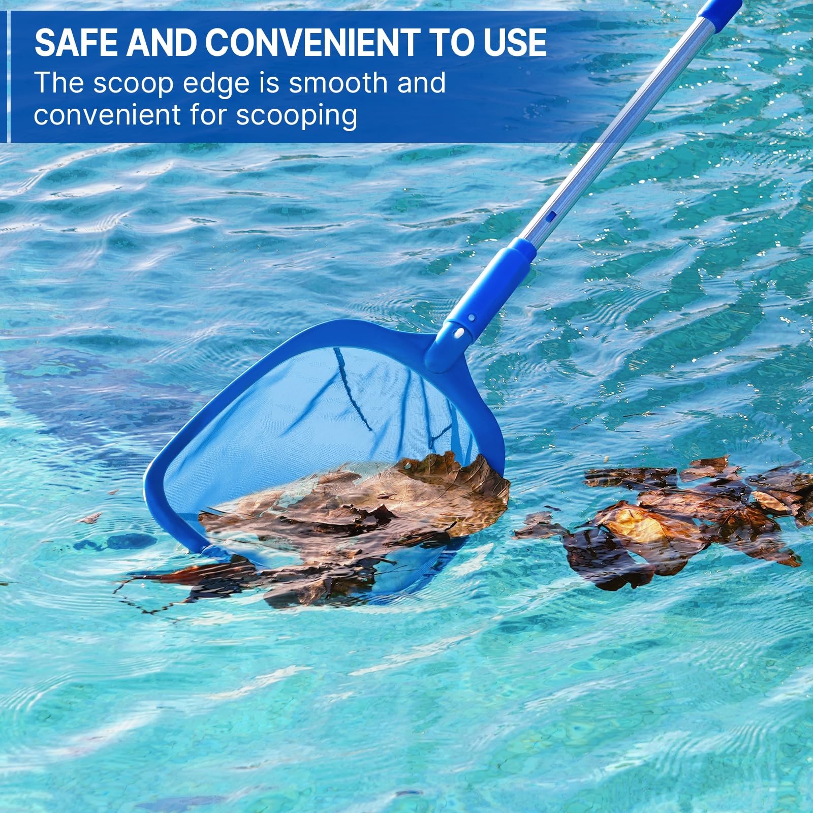 Pool Skimmer – Pool Net with 3 Section Pole, Pool Skimmer Net with Fine Mesh …