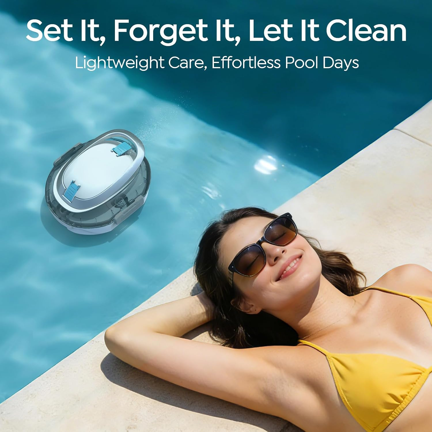 S2 Pool Vacuum Robot for above Ground Pools, Cordless Operation, 90-Min Runtime,