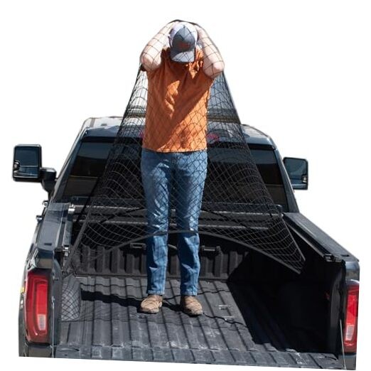 Upgraded Highly Elastic Cargo Net, USA Company, Full Size Trucks – Single Layer