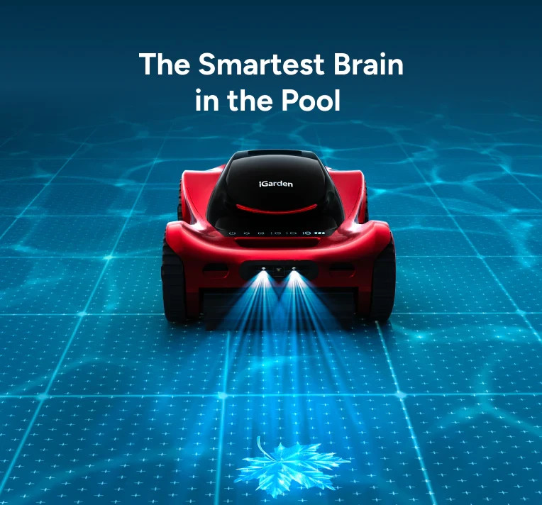 iGarden Robotic Pool Cleaner M1-AI 55 Cordless Pool Vacuum Cleaner