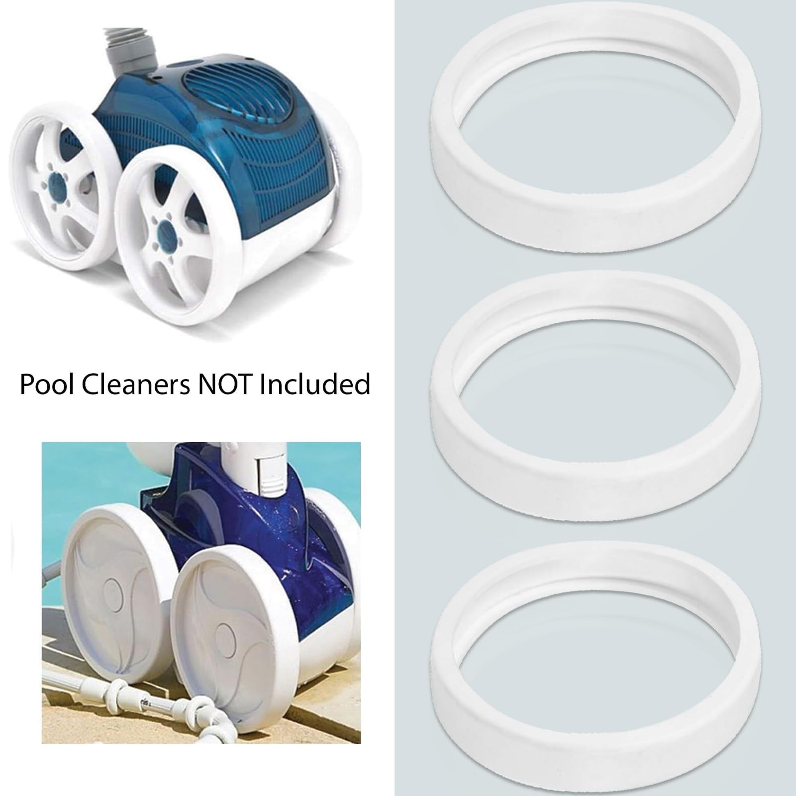 AR-PRO (Pack of 3 The Exact Pool Cleaner Tire Replacement – 1.9/2.8&Prime;(3 Pack)