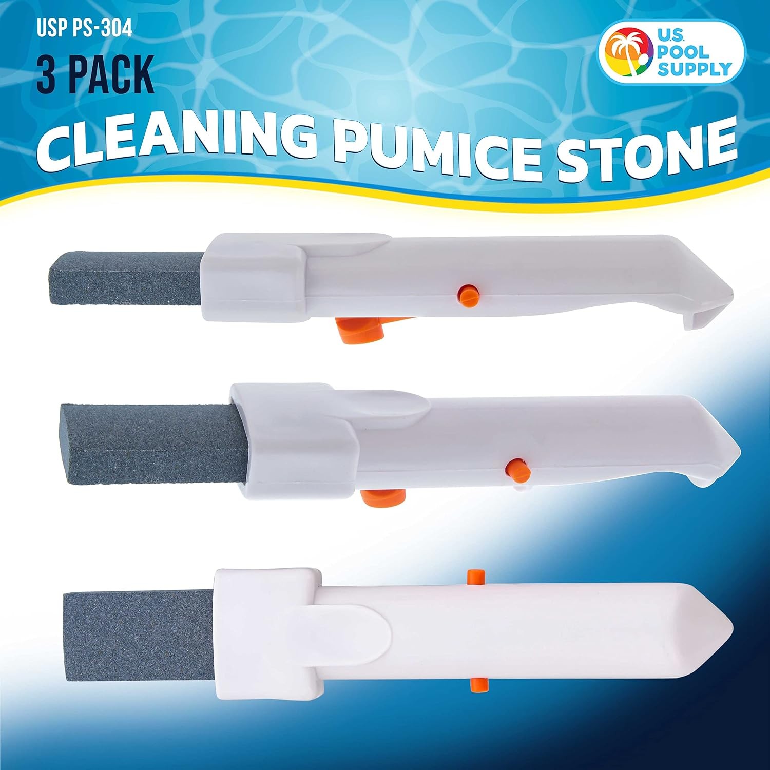 Pool Pumice Stone w/Handle – Rust/Calcium Remover for Tile/Concrete
