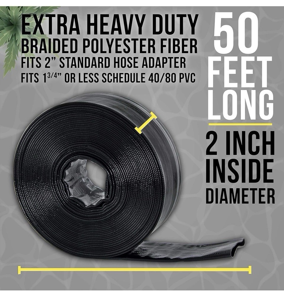 U.S. Pool Supply Pool Backwash Hose 2 Inch Diameter x 50 Feet Discharge Hose