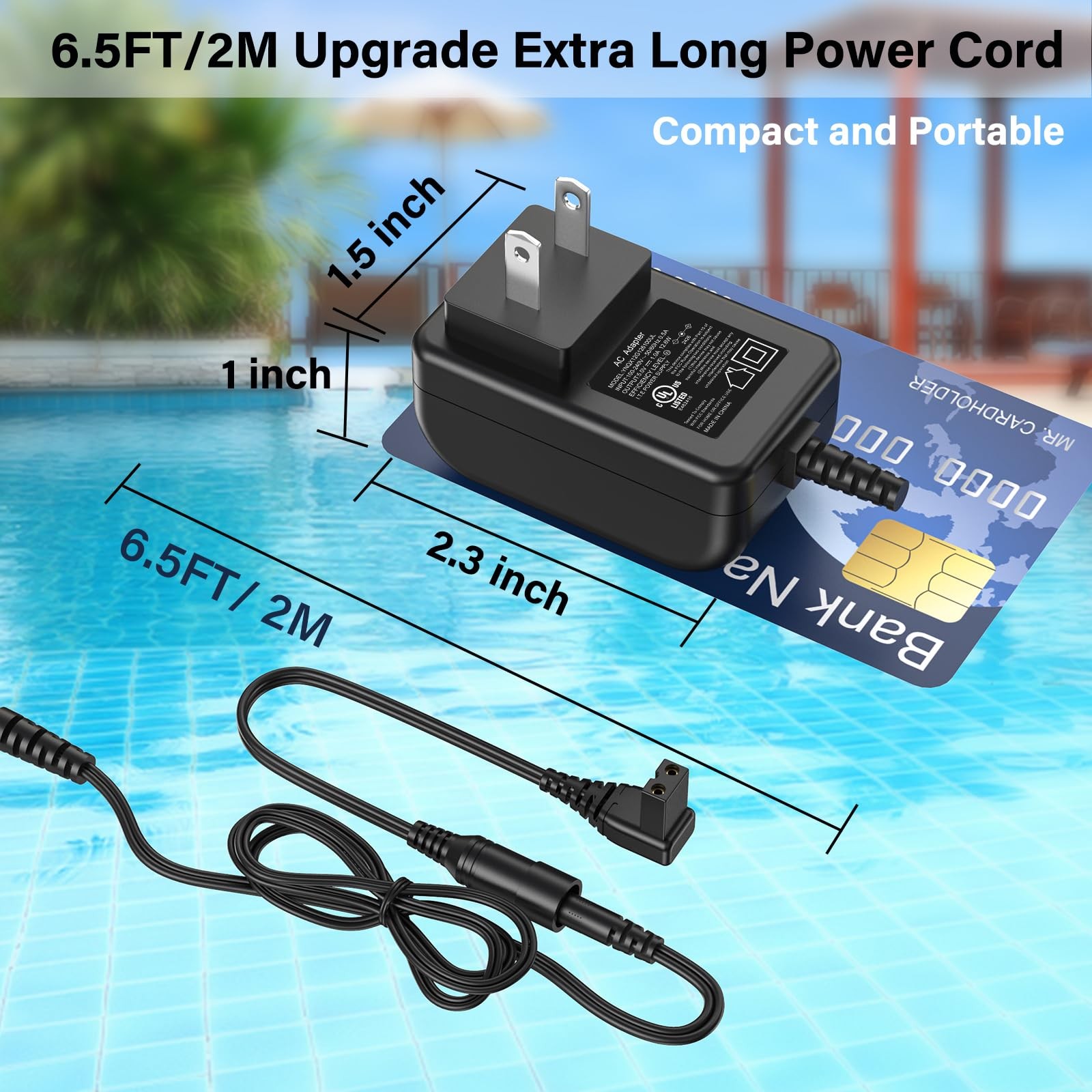12.6V Pool Vacuum Charger for Aiper Seagull 600 Cordless Robotic BLACK