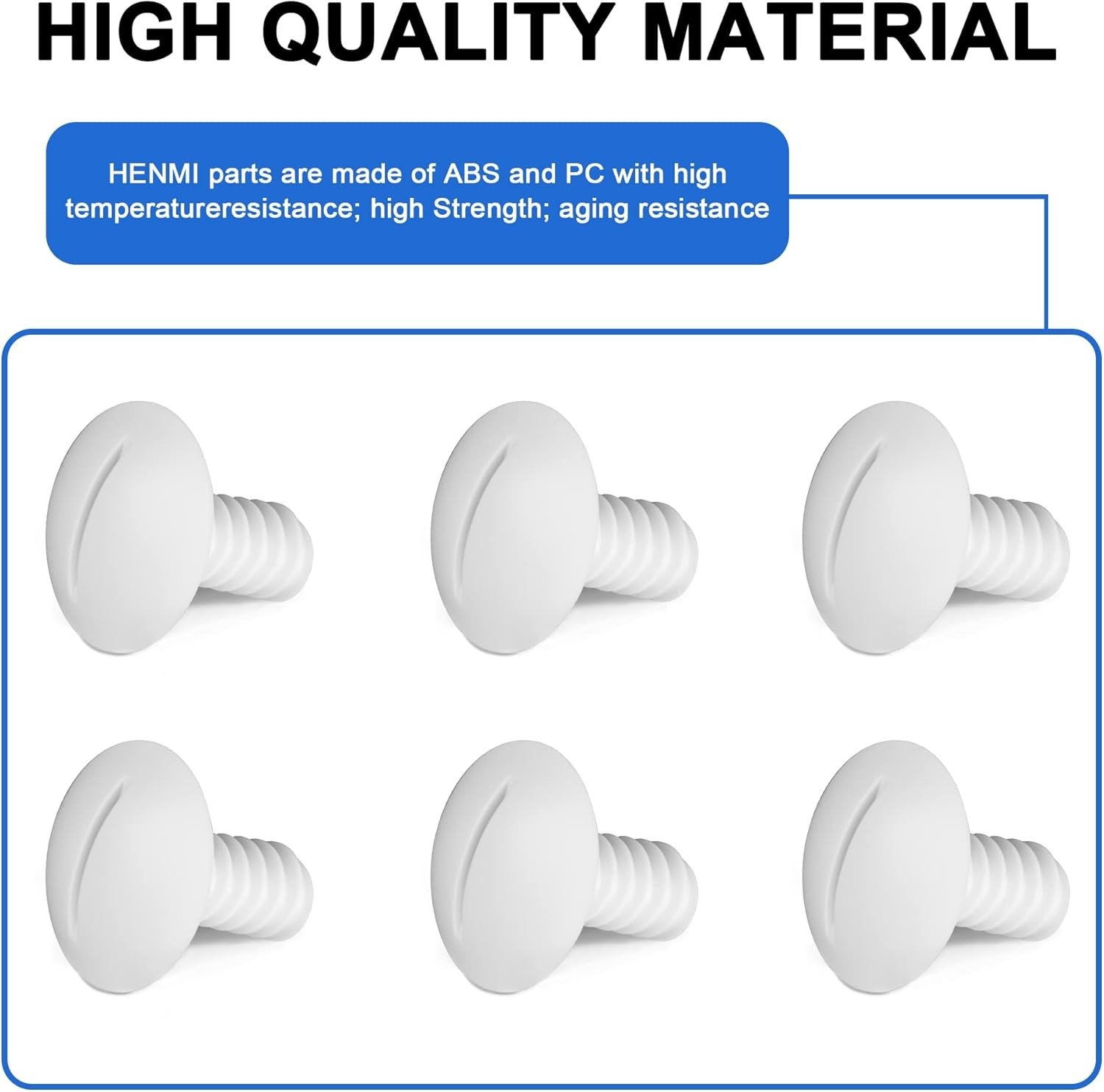 Plastic Wheel Screws Pack of 6 Replacement Parts Washers