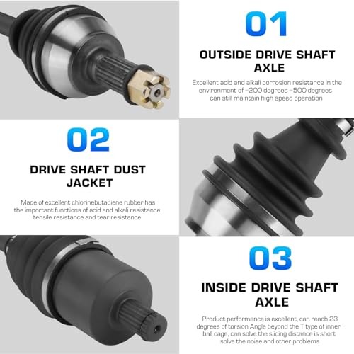 Front Left or Right CV Axle & Wheel Bearing – 2 Front Axles & 2 Wheel Bearings
