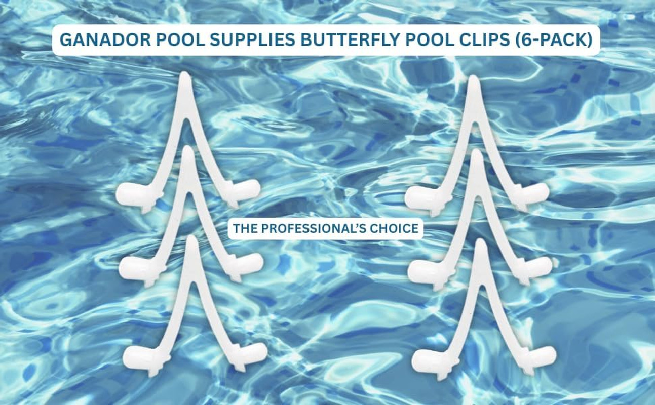 Ganador V-Clips Butterfly Clips for Standard Pool Poles – 6 Pack Universal