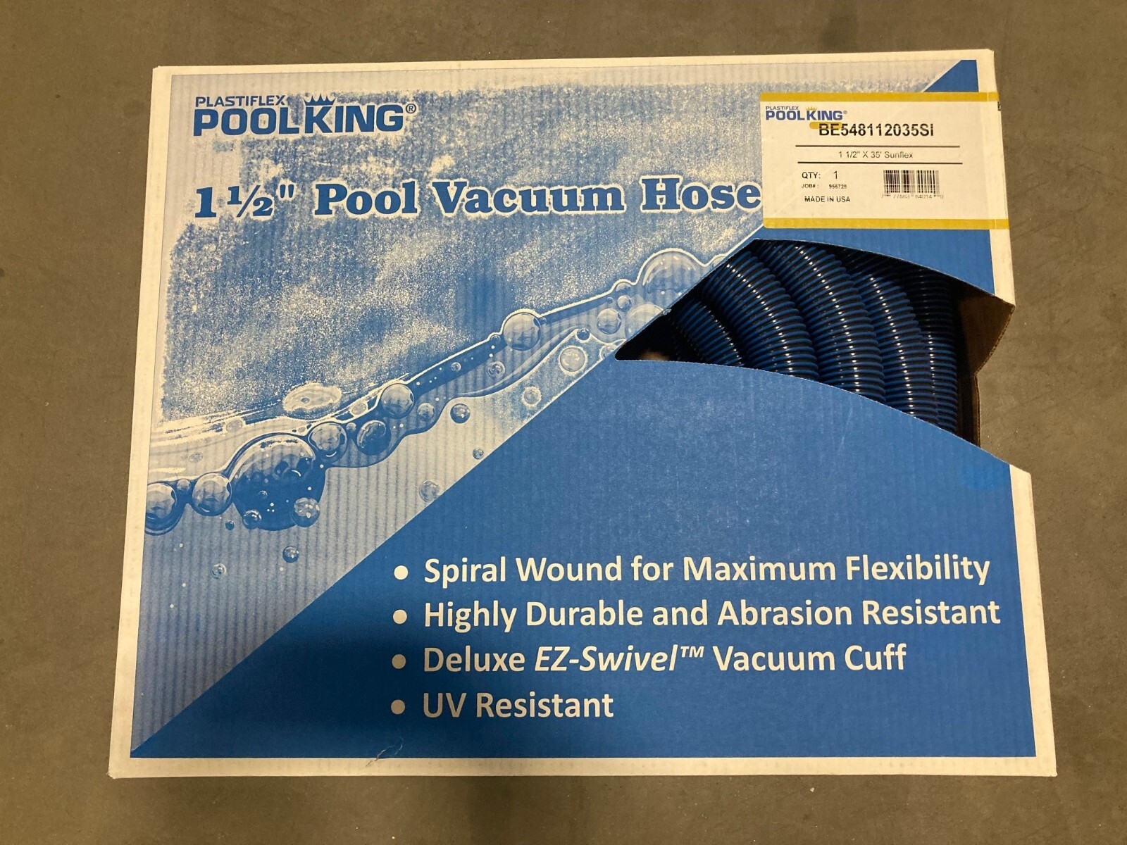 Plastiflex Pool King 35&prime; x 1 1/2&Prime; Pool Vacuum Hose