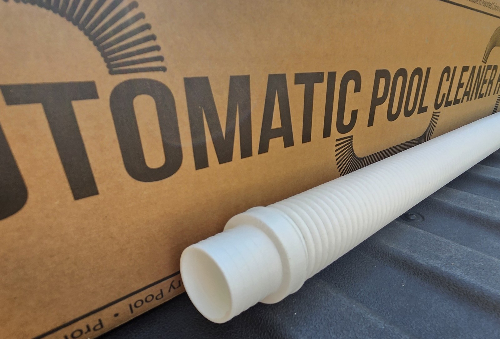 4pc Swimming Pool Vacuum Cleaner Hose Set white 4ft Flexible Sections, 1.5&Prime; Cuff