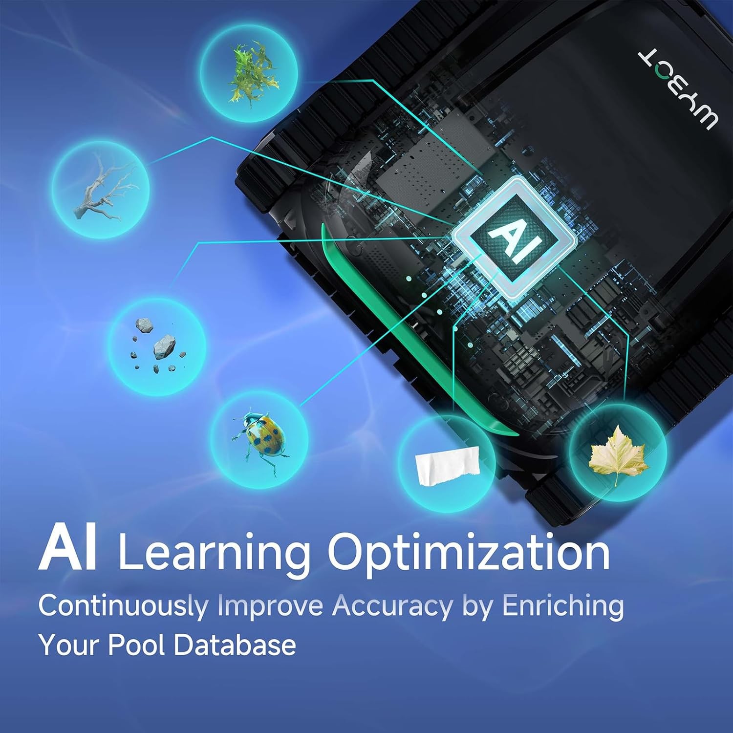 WYBOT S2 Vision AI Camera Cordless Pool Cleaners for Inground Pools, 8-in-1 Pool