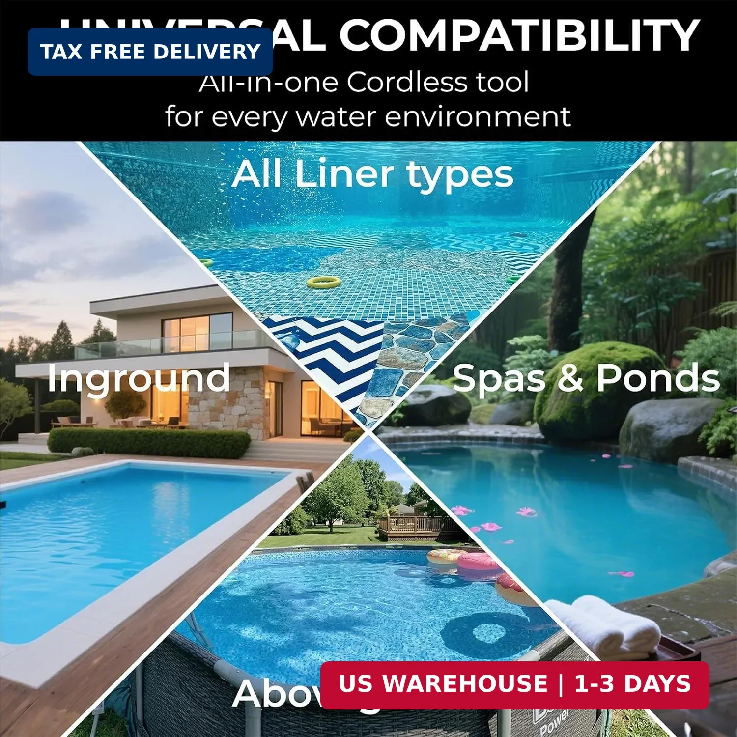 16V Cordless Handheld Pool Vacuum – 26,000Pa Hyper Suction, 3-Stage 3D Fiber Bal