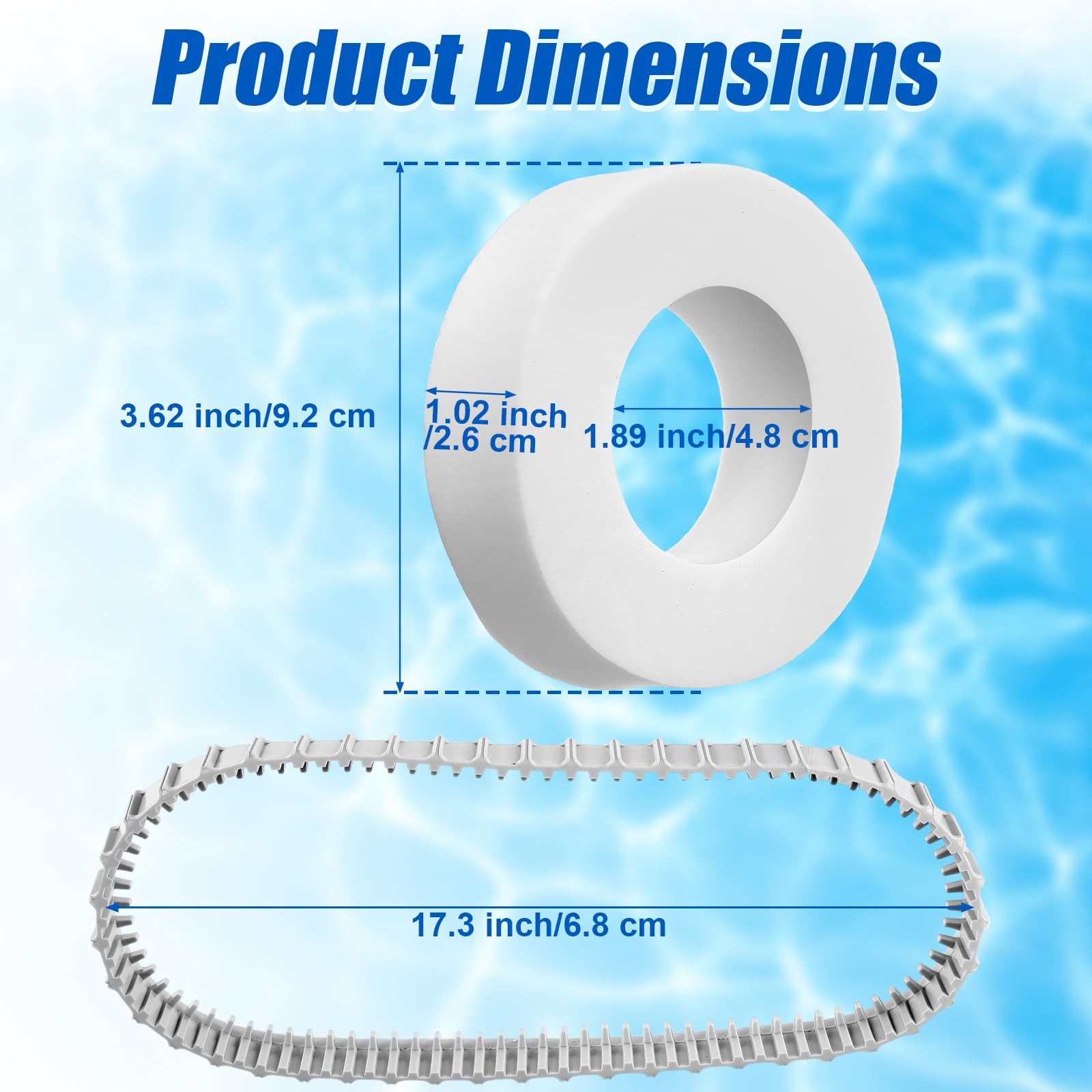 Menkxi 6 Pack Pool Cleaner Accessories Compatible with Maytronics white, gray