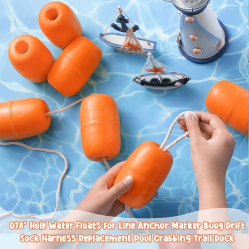 Deep Water Fishing Float 4.72 x 2.75 » Heavy Duty Pool Buoy Float 12 Orange