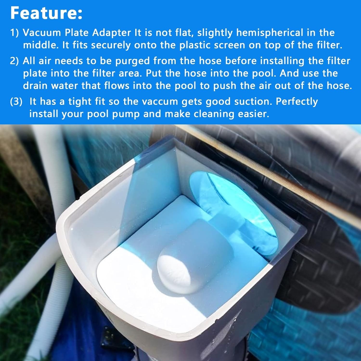 SFX Pool Vacuum Plate Adapter for Summer Waves P58PP1955W05 – Easy Install
