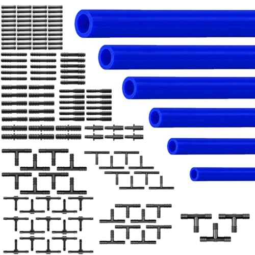 Silicone Vacuum Hose Kit Blue 6PCS 10FT 1/8&Prime; 5/32&Prime; 3/16&Prime; 1/4&Prime; Blue 10FT 6PCS