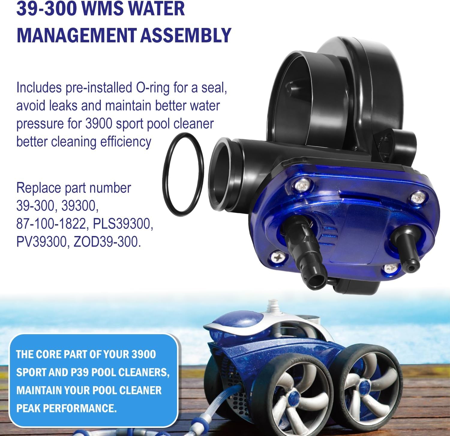 for Zodiac Polaris 3900 Water Management System Assembly with O-Ring, 39-300 WMS