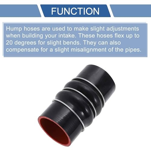 Silicone Hose Charge Air Intercooler Hump Heavy Duty ID 69mm / 2.75&Prime; Black