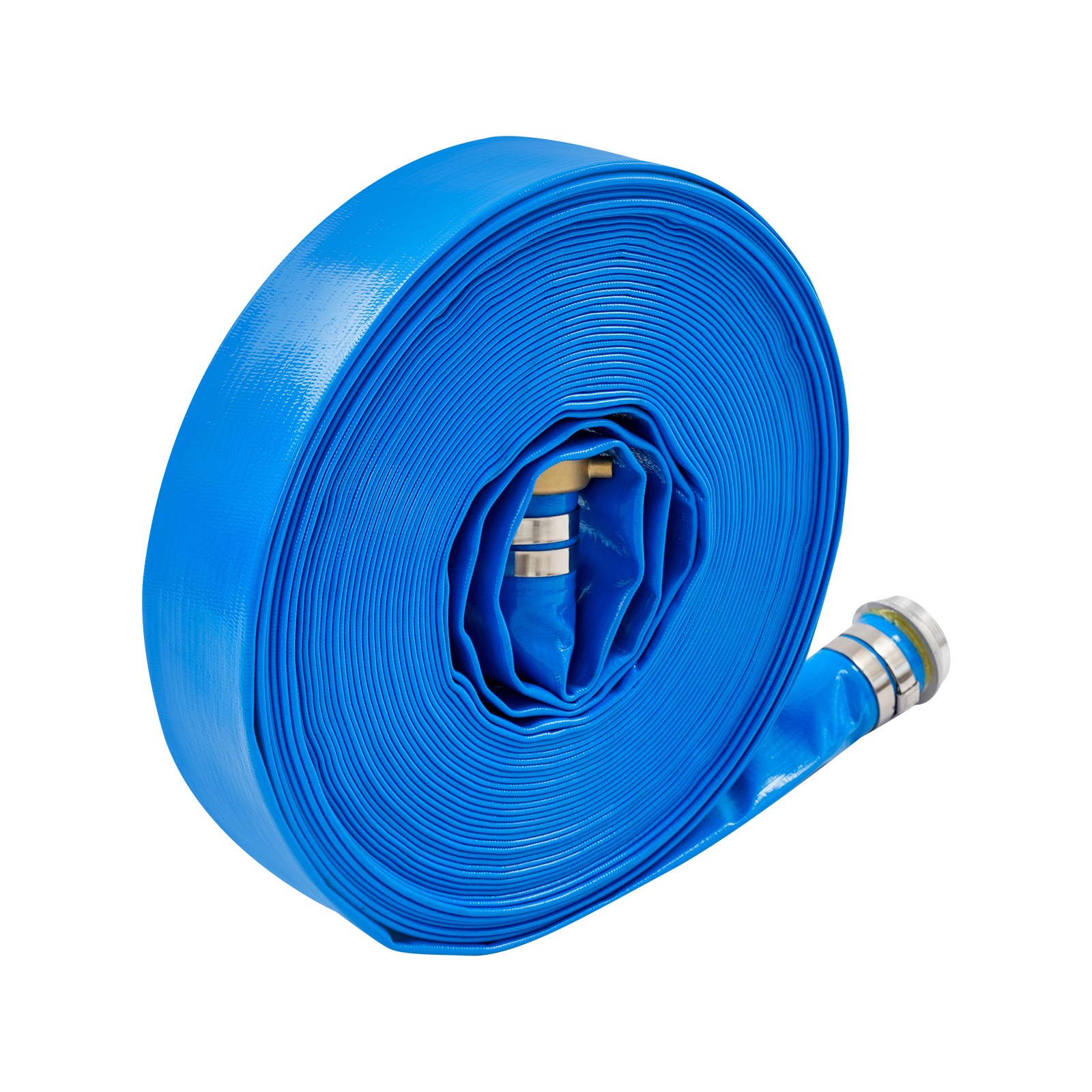 2&Prime; x 100 ft Lay Flat Water Discharge Hose Backwash Hose for Swimming Pools