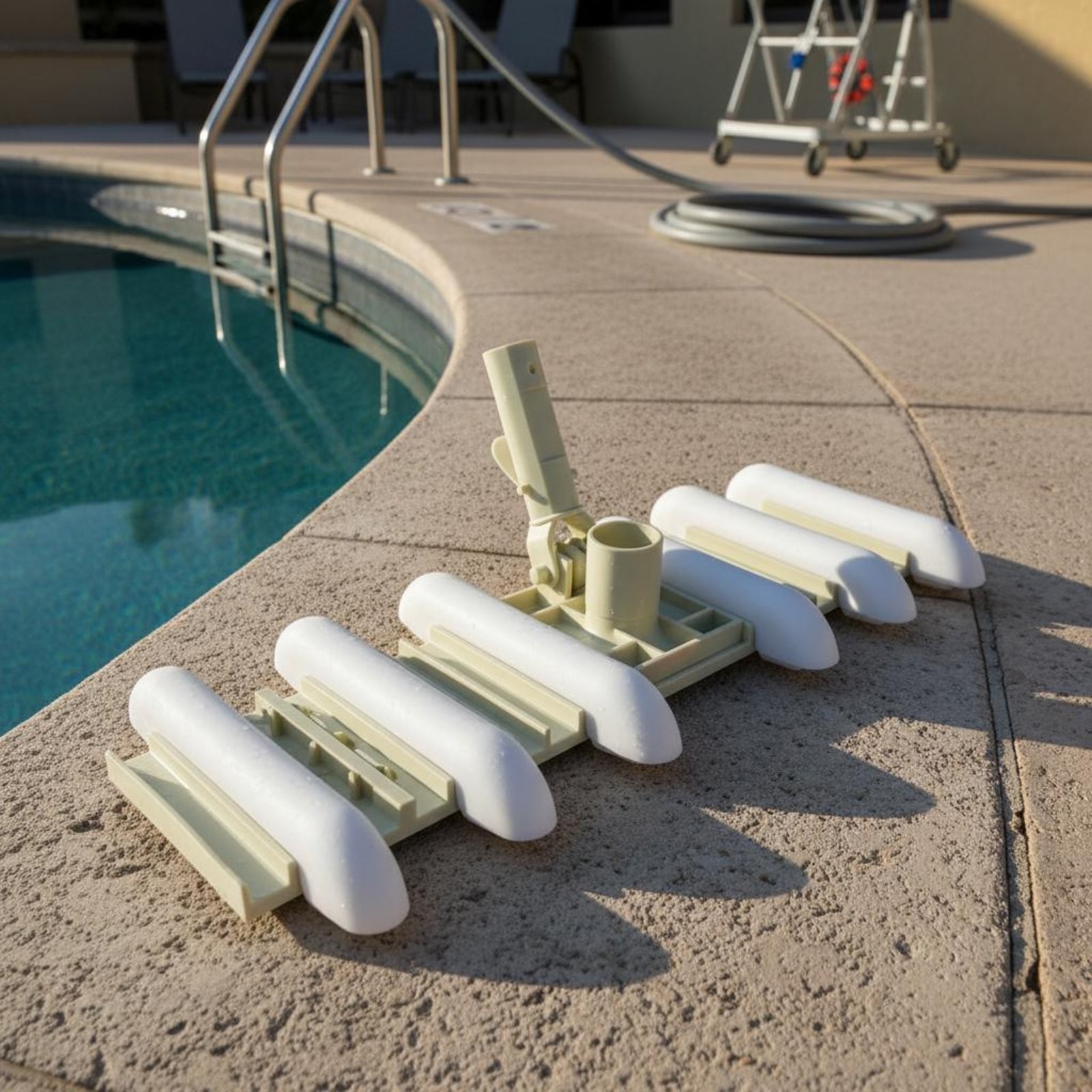 Pool Vacuum Head with Brush Bottom Cleaning Wide Pool Vacuum Head