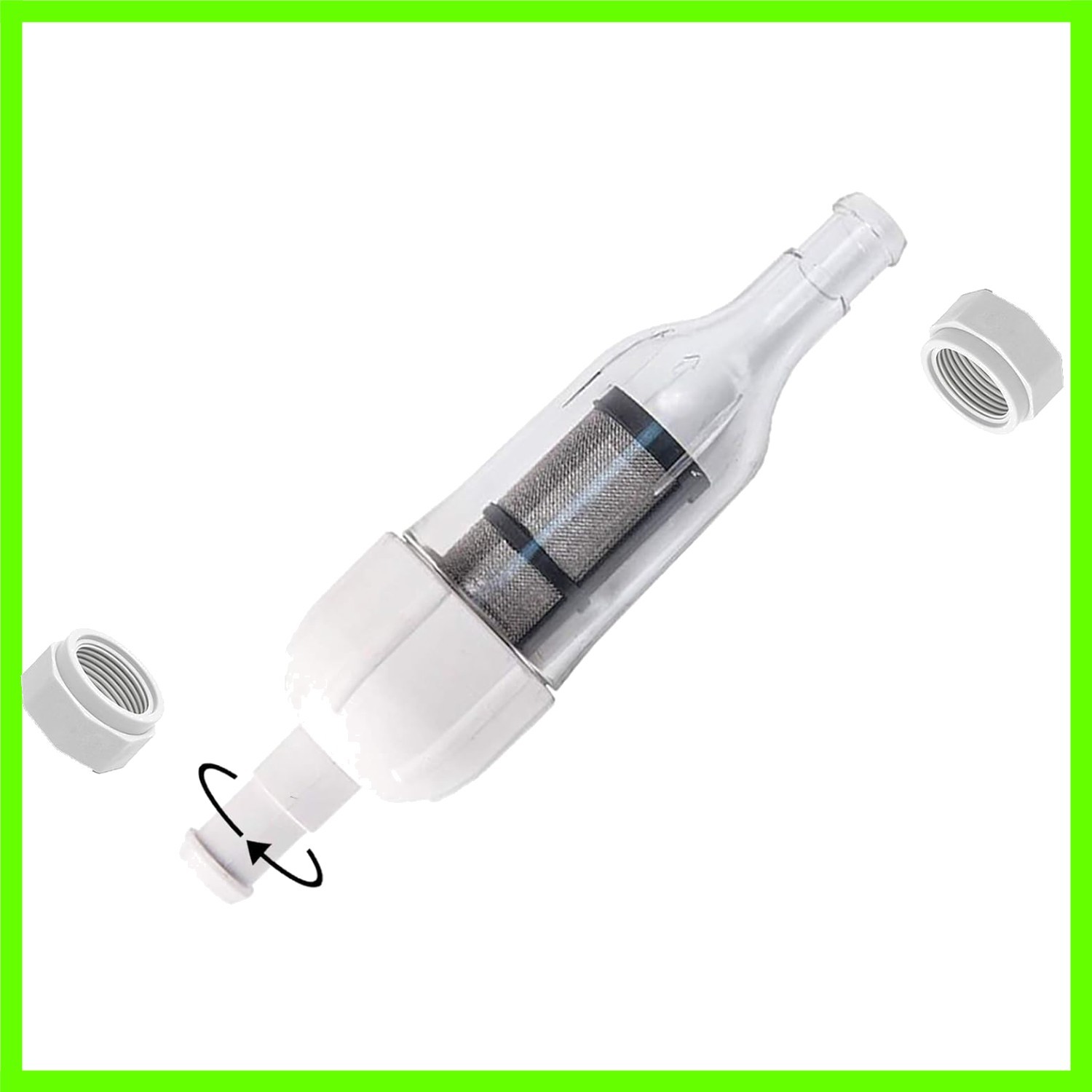 280 380 Pool Cleaner in-Line Filter Assembly 48-080 with 2 Feed Hose Nuts D15…