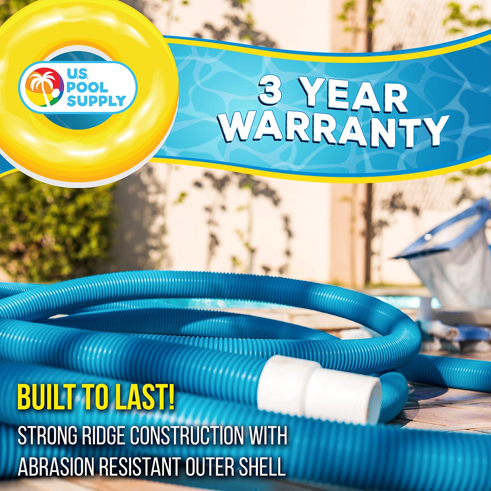 U.S. Pool Supply 1-1/2&Prime; x 25 Foot Professional 1-1/2-inch x 25-foot, Blue