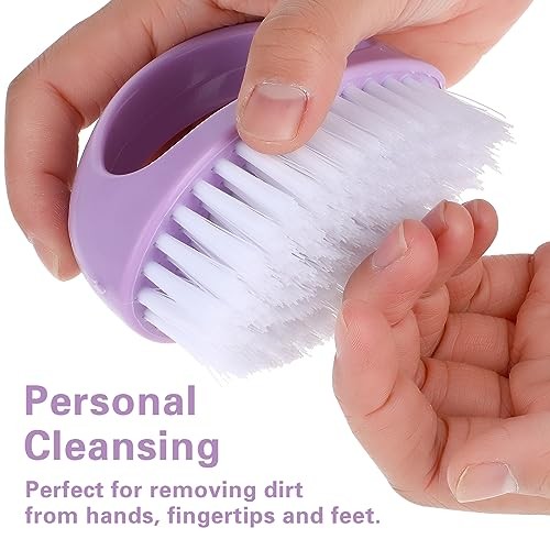 Cobee 2 Pack Hand Nail Brushes – Durable Green, Purple – for Fingernails