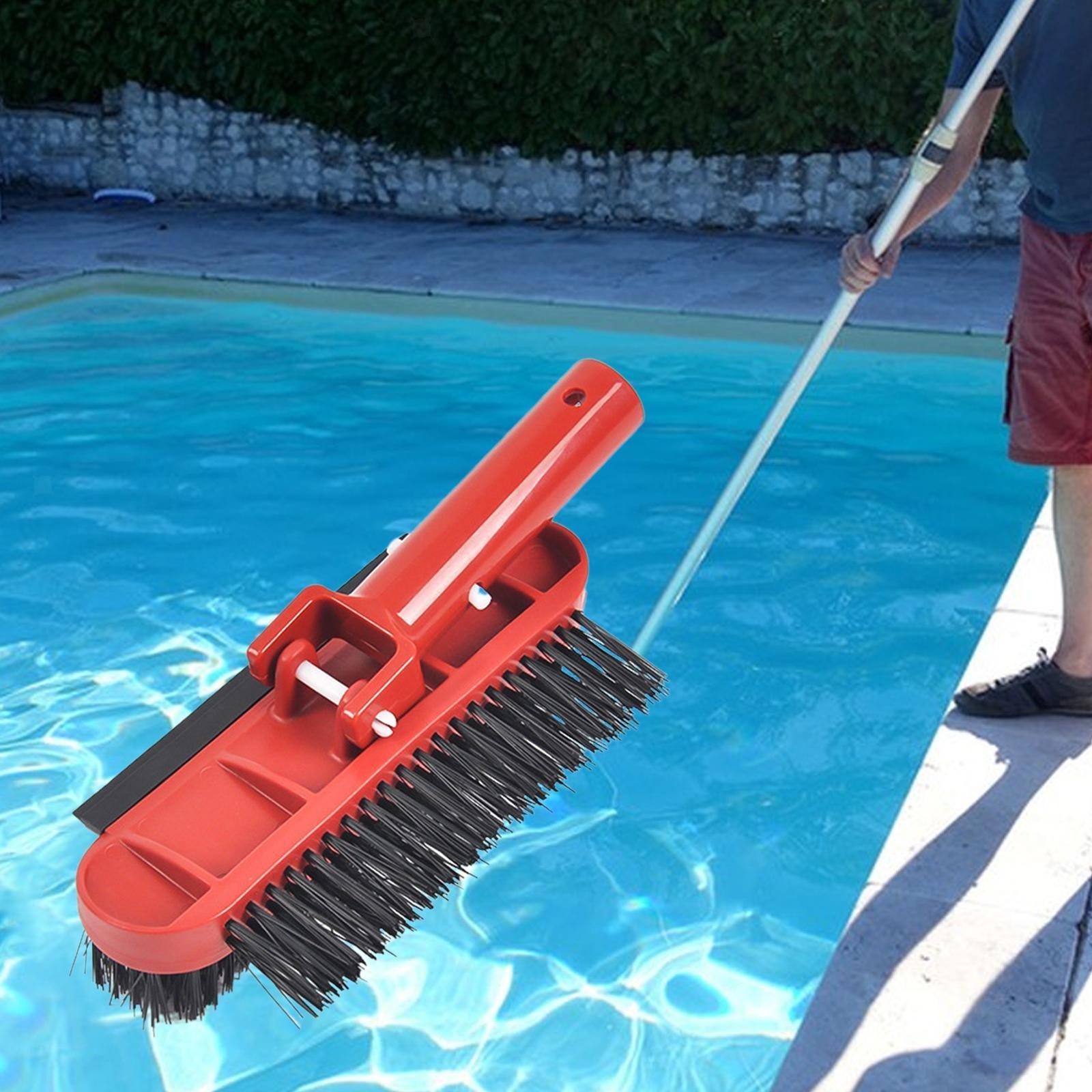 Pool Brush Cleaner Handheld Comfort Grip for Stair & Corner Sturdy Multipurpose