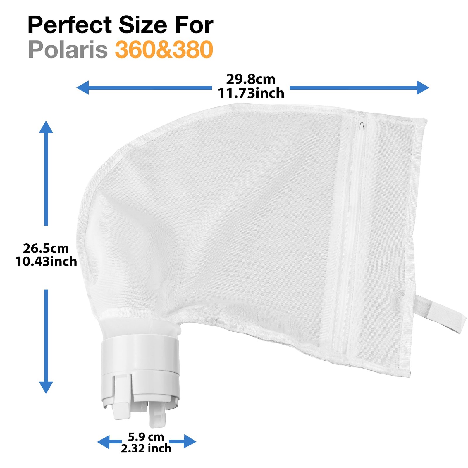 2 Pack 360 380 for Polaris Bags All Purpose Filter Bag for Polaris Replacemen…