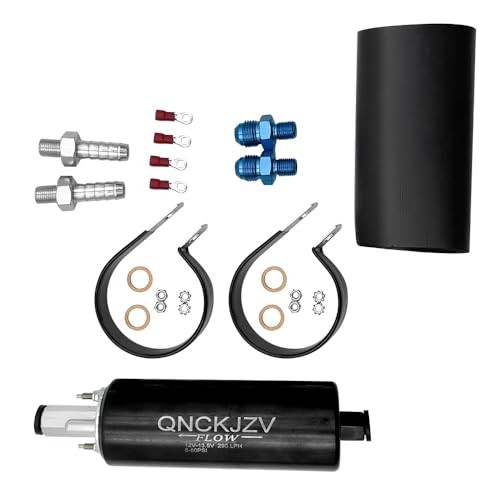 High Flow 290LPH Inline Fuel Pump with Installation Kit – Replacement for