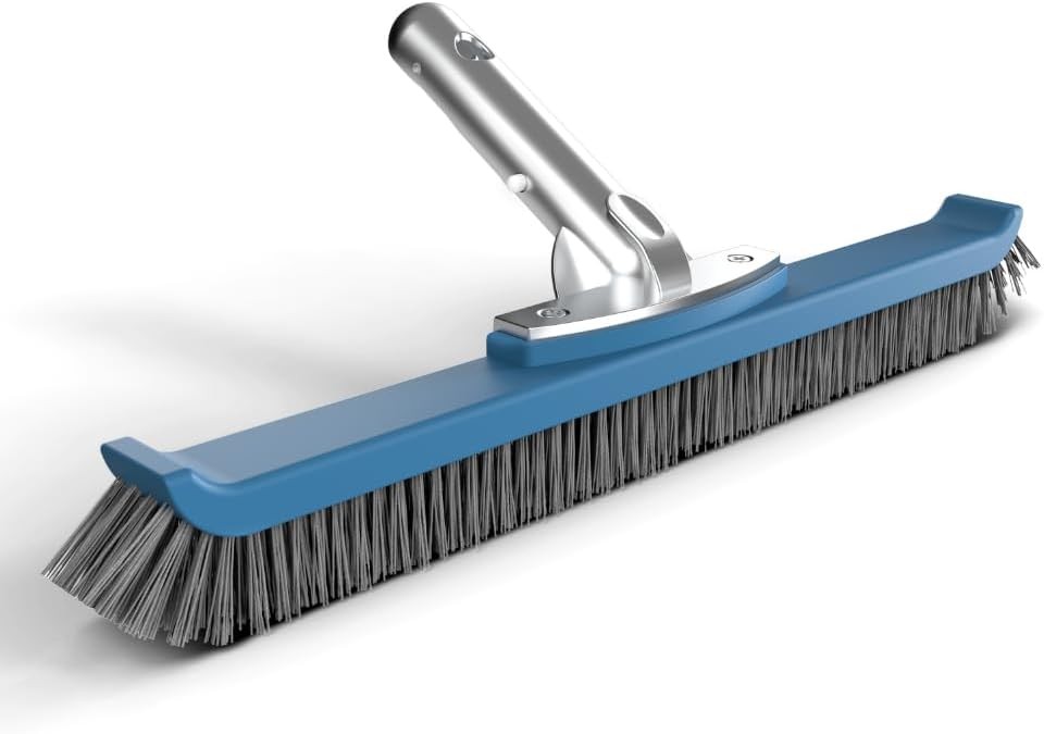KEMANO Heavy Duty Pool Brush Head Industrial-Grade Grit Non-Metal Stiff Bristles