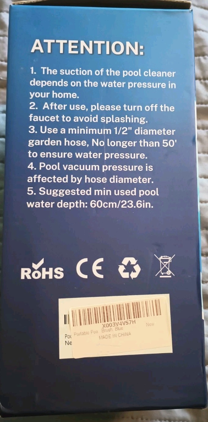 Pool Vacuum for Above Ground Pool with Nylon Mesh Net, Jet Underwater Cleaner…