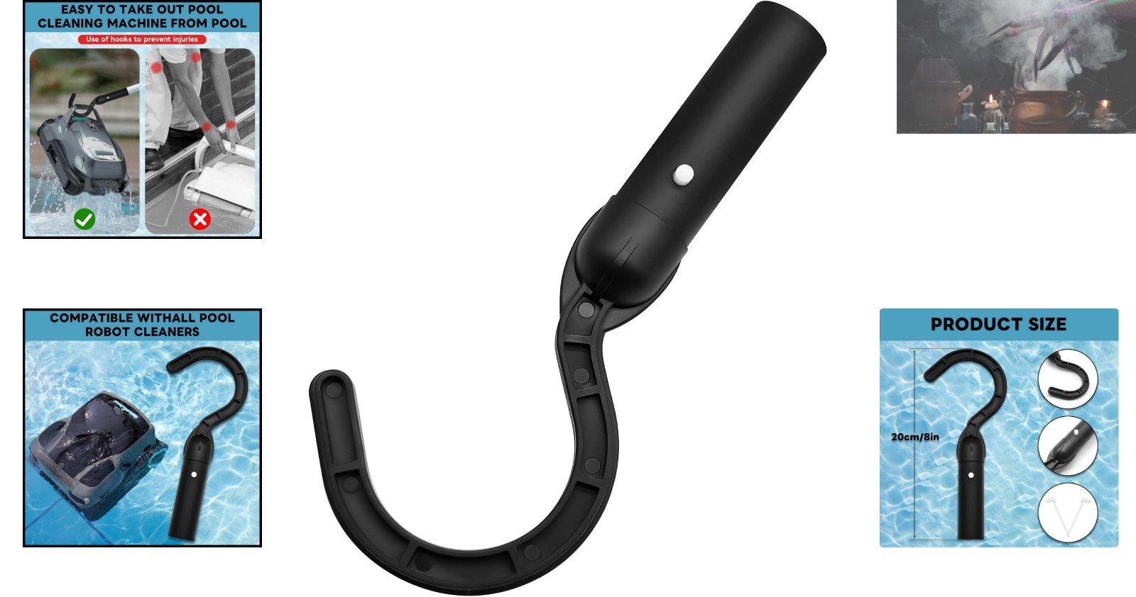 Easy Install Pool Cleaner Hook – Lightweight Design for Effortless Storage