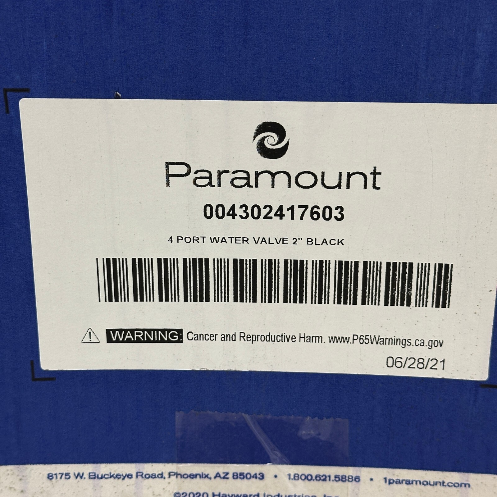 Paramount Pool Cleaning 4 Port Water Valve Module with Sheel 2in 004-302-4176-03