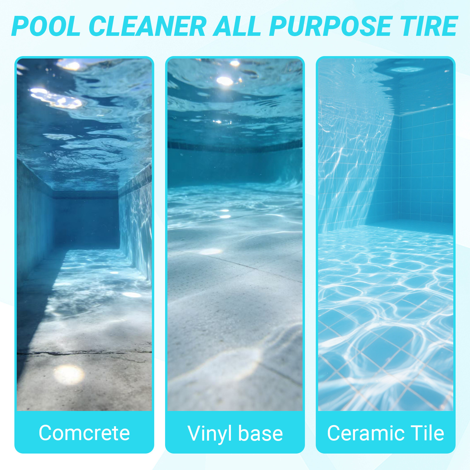 360007 Pool Cleaner Wheel Rubber for Pentair Legend Pool Cleaner Tire LLC1 4 PCS